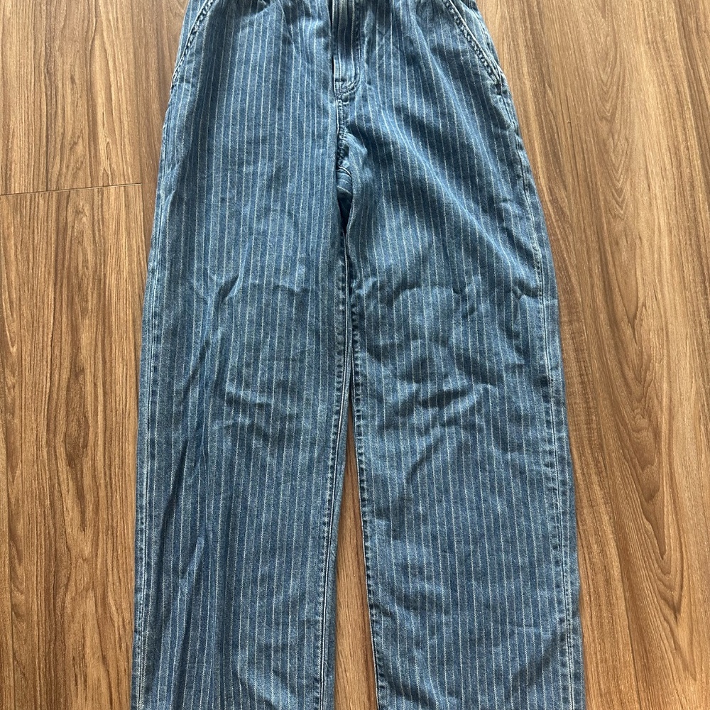 Madewell Wide Leg Striped Jeans - Picture 3 of 5